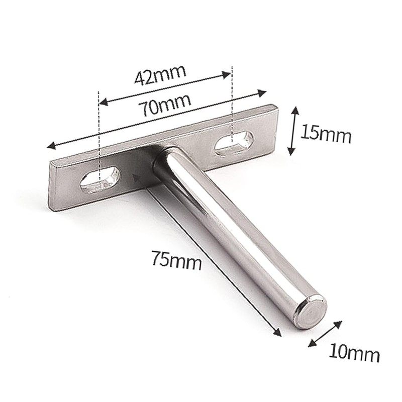 VOANZO 4Pcs Floating Shelf Bracket Set,T-Shape Invisible Laminate Brackets,3in Solid