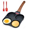 4-Cup Egg Pan Nonstick for Breakfast Brunch, Pancake Pan with