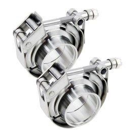 ROADFORMER 2.25 inch V Band Clamp - 2 sets of Quick Release Vband Exhaust Clamp with Flange Stainless Steel for Automotive exhaust system, turbocharger, downpipe and mufflers (2.25" - 2 Pack)
