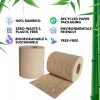 BOONBOO Bamboo Toilet Paper, PFAS-FREE, 3-Ply Unbleached, 4 Rolls