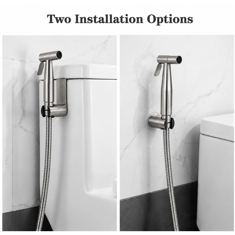 Handheld Toilet Bidet Sprayer Set for Bathroom - Stainless Steel