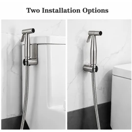 Handheld Toilet Bidet Sprayer Set for Bathroom - Stainless Steel Hand Sprayer Kit for Personal Hygiene and Toilet Cleaning