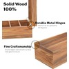 Neando 4’’x6’’ Index Card Holder, Acacia Index Card Box, Index