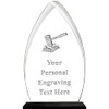 Gavel Acrylic Award Trophy, 6.75" H Custom Gavel Award, Engraving