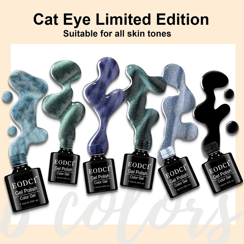 Cat Eye UV Gel Nagellack 6 Farben Cat Eye Magnet