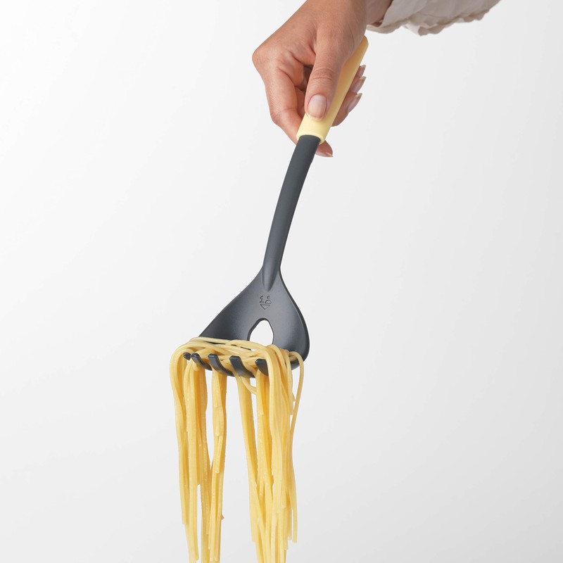 Brabantia 122705 Tasty+ Spaghetti Spoon Plus Measure Tool, Vanilla Yellow