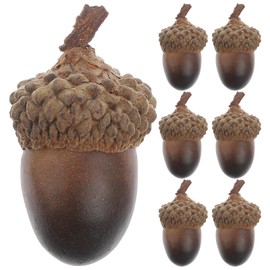 COHEALI 60Pcs Artificial Lifelike Simulation Small Acorn for Home Kitchen Decor, Lifelike Small Acorns for Christmas and Festive Table Display