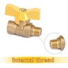 Oumuik Brass 1/4 Inch Ball Valve with Wing Handle -