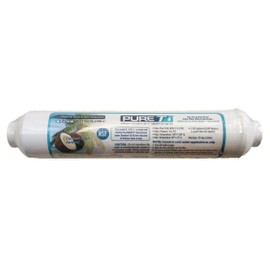 PURE T IL-10W-C-EZ38 REVERSE OSMOSIS IN-LINE CARBON FILTER 10 X 2 3/8 QUICK CONNECT ENDS