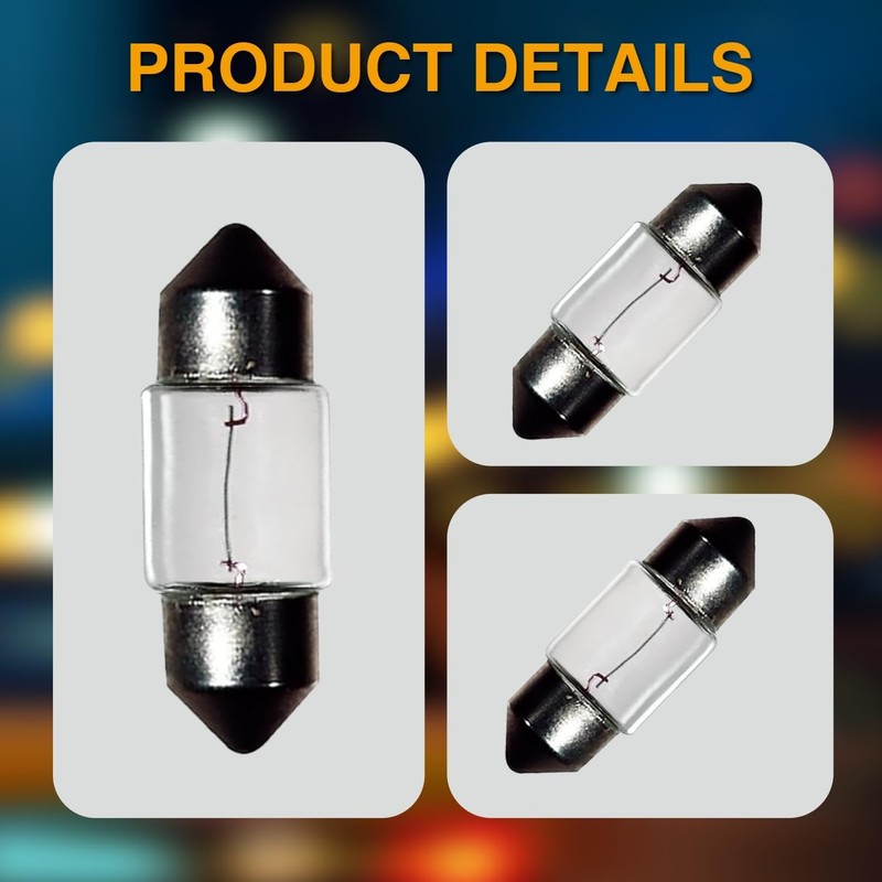 Rafeal Auto 24V 10W 10 Pack Sv8.5-8 T3.25 Halogen Festoon