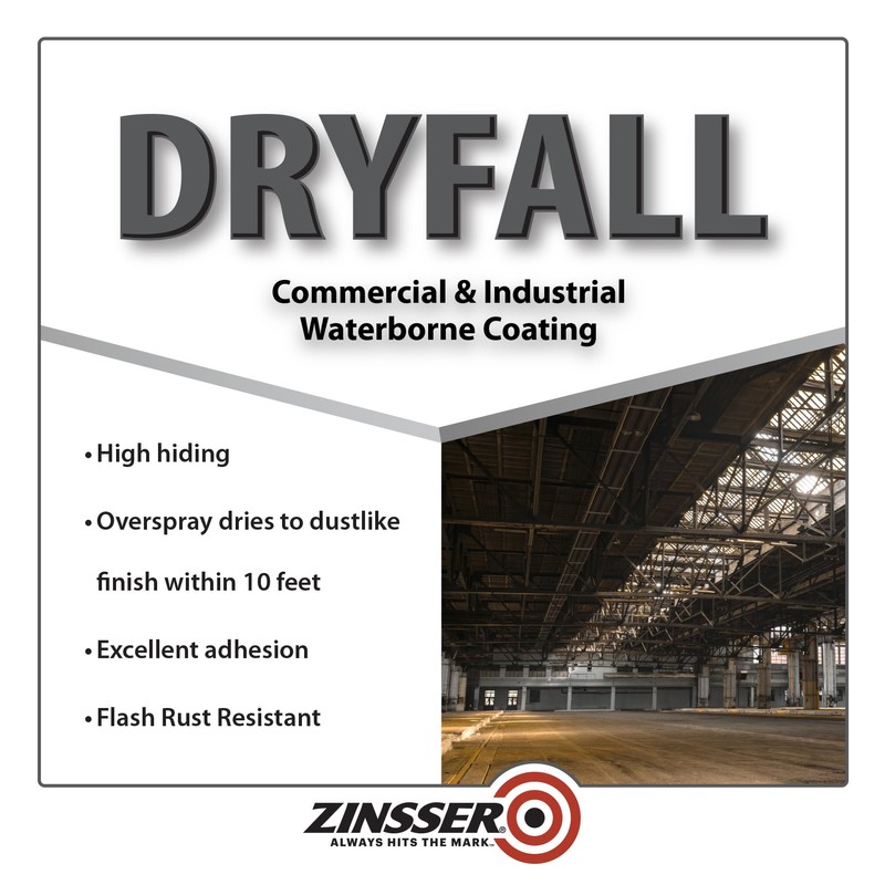 Zinsser 293233 Dryfall Commercial & Industrial Waterborne Coating, 5 Gallon,