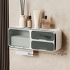 Drill Free Bathroom Tissue Storage Box Waterproof Bathroom Toilet Paper