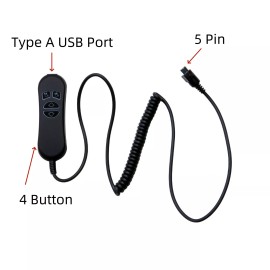 Okin 4 Button 5 Pin Lift Chairs Hand Control Power Recliner Remote Switch DL-SK-109-2