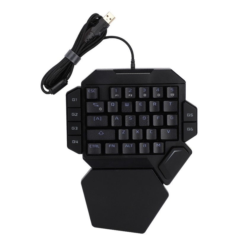 Onehanded Keyboard RGB Blacklight Mechanical Keyboard With Macro Definition Function