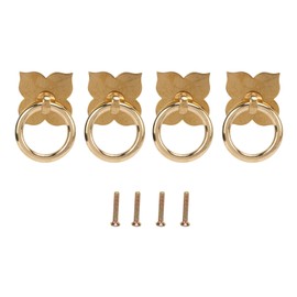 4set Antique Cabinet Handles Brass Material Vintage Style DIY Making Four Leaf Clover Shape Decorative Drawer Pulls