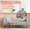 Wanmu 4 Pcs Round Rubber Caster Cups, 2.4x2.4 Anti-Sliding Furniture