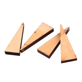 CHGCRAFT 50pcs Wooden Triangle Charms Blank Wood Hanging Ornaments Natural Unfinished Hollow Wooden Pendants for Earring Pendant Dyed Tags Gift Jewelry DIY Craft Making 2mm Hole, Navajo White