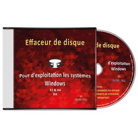 Effaceur & formateur de disque dur pour les systèmes d'exploitation Windows 10 / 8 / 7 / Vista / XP (32 & 64 Bit), destructeur de données, suppression sécurisée de données " Tous supports de stockage"