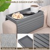 YUBAMIN Bamboo Sofa Arm Tray, Anti-Dropping Couch Arm Tray, Foldable