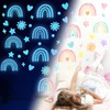 Glow in The Dark Rainbow Wall Sticker Glowing Rainbow Wall