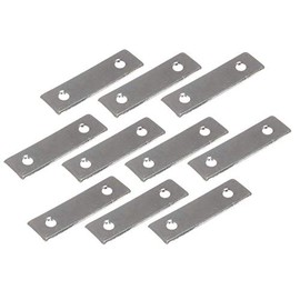 Merriway BH03788 (10 Pcs) Straight Flat Mending Repair Plate BZP 50 mm (2 Inch) - Pack of 10 Pieces