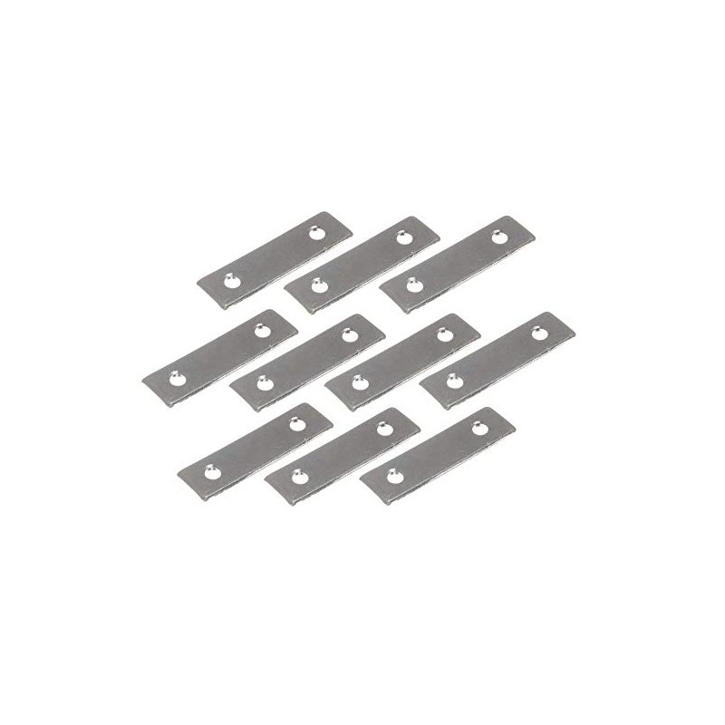 Merriway BH03788 (10 Pcs) Straight Flat Mending Repair Plate BZP