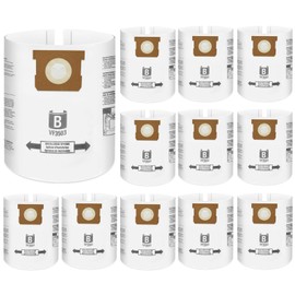 for Ridgid Shop Vac Bags 6-9 Gallon Wet/Dry Vacuums, 15 Pack VF3503 Repalcement Vacuum Bags, High-Efficiency Dust Collection Filter Bags Size B