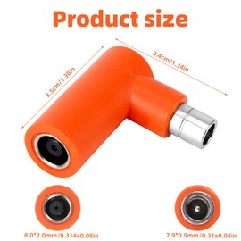 DC 7909 Female to DC 8020 Male Adapter, 90 Degree Right Angle Solar Panel Connector Adaptor Compatible with Jackery Explorer 600Plus, 1000 V2, 1000Pro, 1000Plus, 2000Pro, 2000Plus, 3000Pro