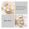Heread Pearl Bride Wedding Hair Pins Silver Rhinestones Bridal Hair