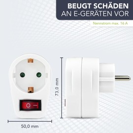 Protective contact socket switch with an illuminated switch.