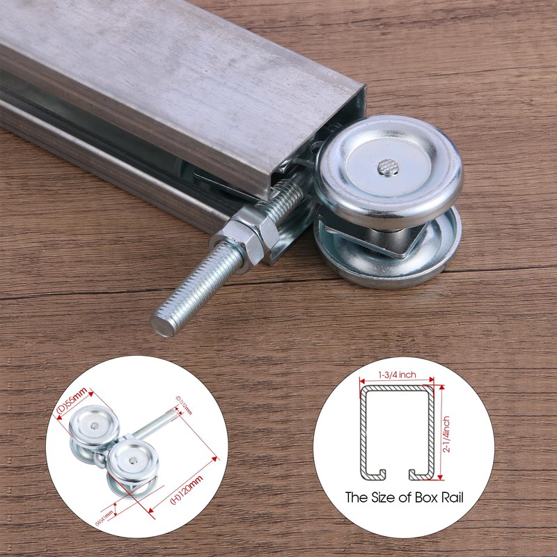 Track Sliding Door Wheels for 1-3/4" Wide and 2-1/4",Heavy-Duty Exterior