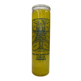 Generic Cross of Caravaca (La Cruz de Caravaca) Yellow Devotional Candle