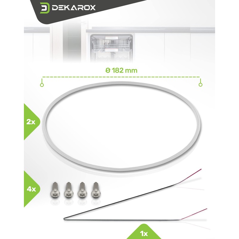 DEKAROX 2 x Pump Pot Seal Repair Kit 182 mm