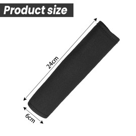 JNNJ Pack of 2 Car Seat Belt Pads, Durable Car Seat Belt Pads, Soft Seat Belt Shoulder Pads, Protection Padding for Seat Belt for Driving (Black)