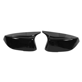 2pcs Side Door Rearview Mirror Cover Caps Trim ABS Glossy Black Replacement for Infiniti Q50 Q50S 2014+