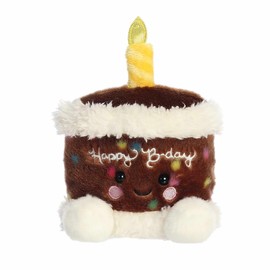 Aurora® Adorable Palm Pals™ Choco B'day Cake™ Stuffed Animal - Fun Collectible Plush for Kids and Adult Collectors - Perfect for Decorating Rooms and Birthday Gifts - Brown 5 Inches