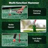 LATTHANT Aluminum Camping Hammer, 3-in-1 Functional Tent Stake Hammer with