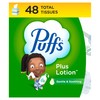 Puffs Plus Lotion Facial Tissue, 1 Cube Box, 48 Tissues Per Box (Packaging May Vary)