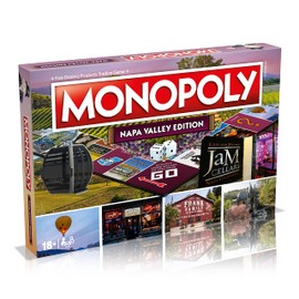 Monopoly Board Game - Napa Valley Edition: 2-6 Players Family Board Games for Kids and Adults, Board Games for Kids 8 and up, for Kids and Adults, Ideal for Game Night