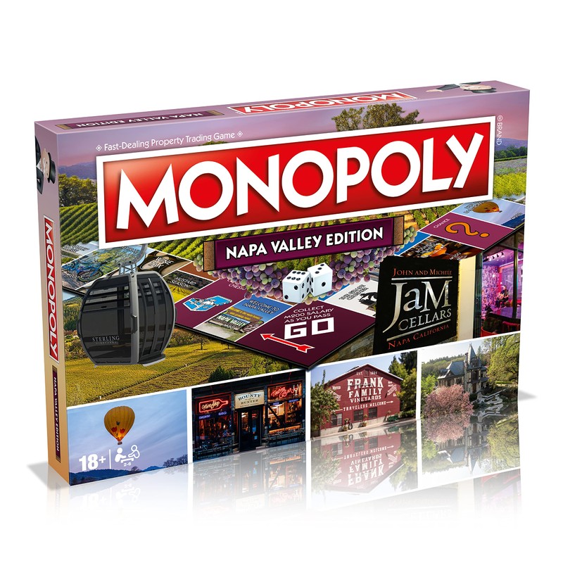 Monopoly Board Game - Napa Valley Edition: 2-6 Players Family