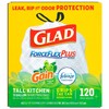 Glad Glad Forceflexplus 13-Gallon Tall Kitchen Drawstring Trash Bags 120