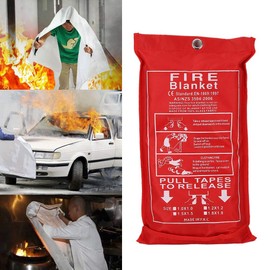 Heat Resistant Shield Fiberglass Emergency Fire Safety Blanket Versatile Protection for Kitchen Camping Fireplace Grill Car(1.8mx1.8m)