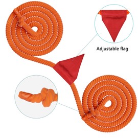 X XBEN Tug of War Rope with Flag for Kids 60FT, Teens and Adults, Soft Cotton Rope Games for Team Building Activities, Family Reunion, Birthday Party Orange