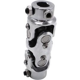 SHLPDFM Universal Double Universal Joint Steering Shaft U Joint 3/4 Inch DD x 3/4 Inch DD Steering Shafts U Joint Coupling Steering Shaft Coupler for Car (Electric Silver)