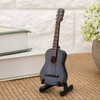 Miniature Guitar Model, Wooden Musical Instrument with Stand and Case,