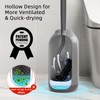HAMITOR Toilet Bowl Brush Holder Set: Bathroom Deep Cleaning Toilet