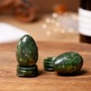 dssmboom Polished Green Jade Crystal Egg with Stone Stand, Healing