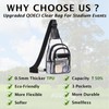 QOECI Clear Bag for Stadium Events, 3 Pockets See Through