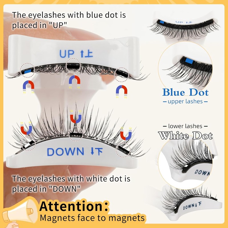 QUEWEL Qwell 1 Pair Magnetic Eyelashes Reusable No Applicator Required