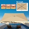 GLDDFDG Outdoor Patio Umbrella Replacement Canopy 6 Ribs, 6.5X10 Ft